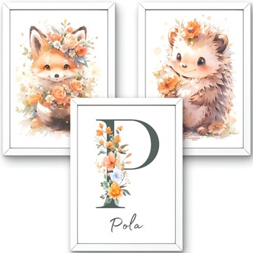 КАРТИНЫ ДЛЯ ДЕТСКОЙ КОМНАТЫ УКРАШЕНИЯ НАБОР ОРНАМЕНТОВ ПОСТЕРЫ 3 x А4