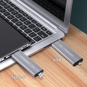 OBUDOWA DYSKU M.2 NVME PCIE SSD USB3.2 PODWÓJNE ZŁĄCZE GEN2+TYPE-C