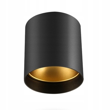 Oprawa natynkowa halogen tuba spot LED czaro-złota