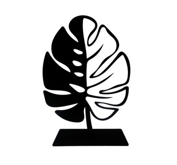 MONster LEAF БОЛЬШОЙ ДЕКОРАТОР МЕТАЛЛИЧЕСКАЯ ПОДСТАВКА УКРАШЕНИЕ С ЧЕРНЫМ ОСНОВАНИЕМ LOFT