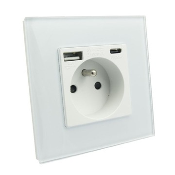 B-LINE GNIAZDO USB A i C ELEKTRYCZNE SZKŁO 3100mA