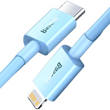 BASEUS KABEL USB-C SZYBKIE ŁADOWANIE DO IPHONE LIGHTNING PRZEWÓD PD 20W 1M