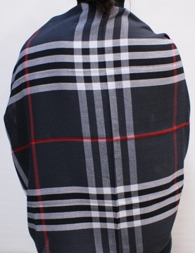 Английский клетчатый шарф с бахромой, стильный шарф