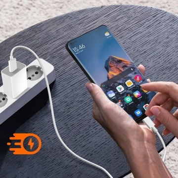 ОРИГИНАЛЬНОЕ БЫСТРОЕ СЕТЕВОЕ ЗАРЯДНОЕ УСТРОЙСТВО XIAOMI + КАБЕЛЬ USB-C QC 3.0 22,5 Вт, 3 А
