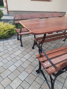 MEBLE OGRODOWE STÓŁ I ŁAWKI 180 CM MEBLE TARAS ALTANA OGRÓD PRODUCENT