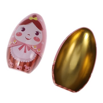 Cute Girl Easter Egg Metal Candy Moneta Schowek