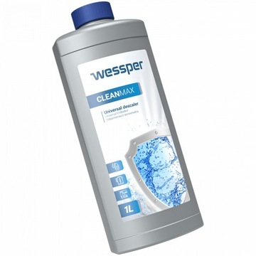 Wessper CleanMax - большое универсальное жидкое средство для удаления накипи для кофемашин объемом 1л.