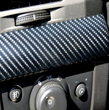 4D CARBON Foil Черный карбоновый шпон Черные стойки кокпита 3M x 0,5M RAKLA