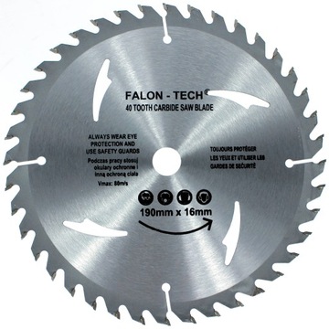 TARCZA WIDIOWA DO DREWNA 190 mm x 16 x 40T WIDIA