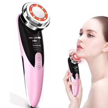 EMS МАССАЖЕР ДЛЯ ЛИЦА СО СВЕТОМ Электротоки