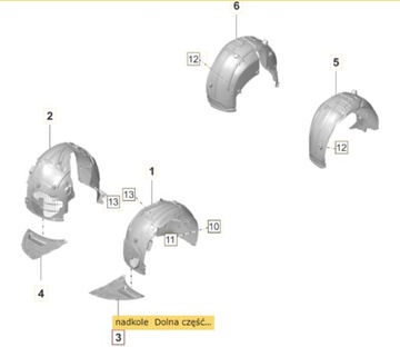 PODBĚH LEVÝ PŘEDNÍ DÍL SPODNÍ PORSCHE TAYCAN PAD809957A