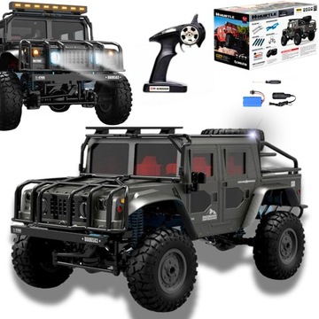SAMOCHÓD ZDALNIE STEROWANY RC TERENOWY 4X4 HUMMER METALOWY AUTO OFF-ROAD