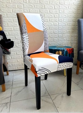 ГЕОМЕТРИЧЕСКИЙ ПОКРЫТИЕ НА СТУЛ, ГИБКИЙ, УНИВЕРСАЛЬНЫЕ УЗОРЫ