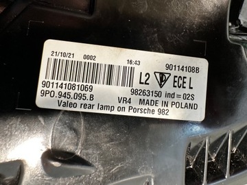 PORSCHE BOXER 982 SVĚTLO ZADNÍ LEVÝ 9P0945095B