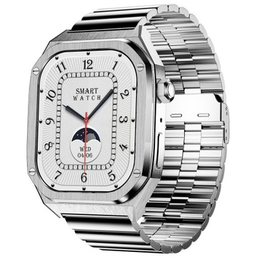 Smartwatch Męski Hagen HC73.111.1411.536-SET srebrny bransoleta