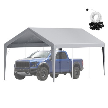 PRZENOŚNY NAMIOT SAMOCHODOWY CARPORT GARAŻ SAMOCHODOWY TYMCZASOWY 3x6 m