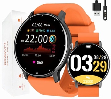 Zegarek SMARTWATCH SMS KROKI PULS POLSKIE MENU MONITOR SNU POGODA SPORTOWY