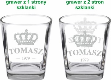 Графин с гравировкой, 6 бокалов для виски с гравировкой