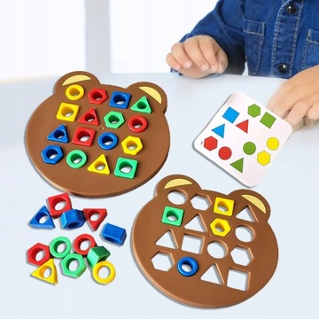 Shape Matching Game Montessori Geometric Double