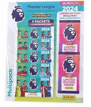 Panini Premier League 2024 Multipack 5 Saszetki 2 karty limitowane LIMITED