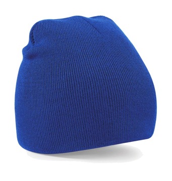 CIEPŁA DWUWARSTWOWA CZAPKA ZIMOWA BEANIE KRÓTKA / DAMSKA MĘSKA NIEBIESKA