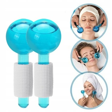 Охлаждающие шарики для массажа лица и глаз СИНИЙ