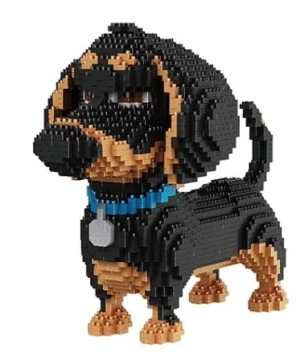 KLOCKI ZESTAW Model Psa PIES SUPER JAMNIK 2100 Elementów DOG