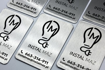 Табличка из нержавеющей стали с гравировкой логотипа 10 шт. 50х40мм.