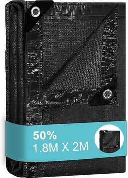 SIATKA CIENIUJĄCA DO SZKLARNI PLANDEKA DO OGRODU 50% ŚWIATŁA BeGrit 1,8x2 m