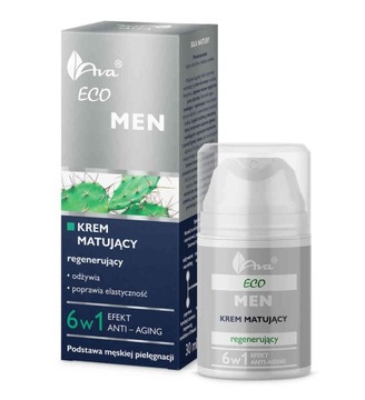 AVA Eco Men Krem Matująco-Regenerujący 6w1