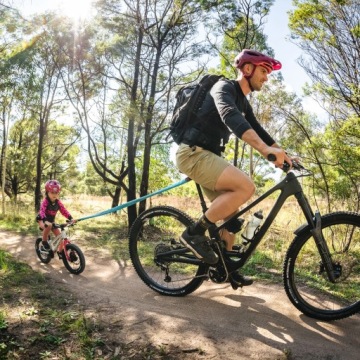 Буксирный трос для велосипеда с дробовиком