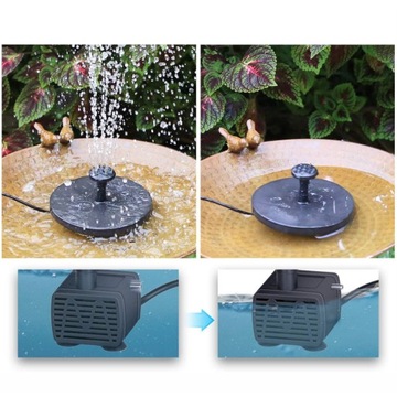 FONTANNA SOLARNA OGRODOWA PŁYWAJĄCA POMPA WODY DO OCZKA WODNEGO STAWU FILTR
