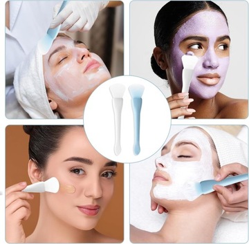 2 штуки силиконовых масок для лица, аппликатор, маски для лица, лопаточка.