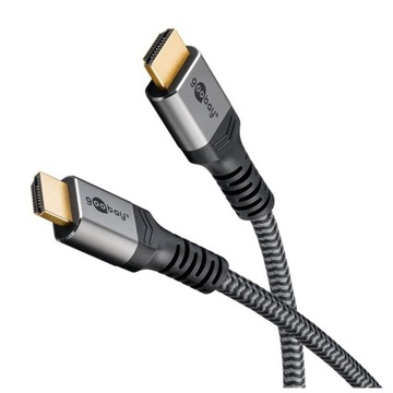 Kabel HDMI 2.0 4K UltraHD 1m oplot pozłacane wtyki Goobay Plus Premium HQ