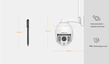 FOSCAM KAMERA SD4 BIAŁA 4 MPIX WIFI MICROSDHC P2P