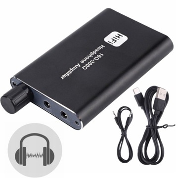 Wzmacniacz Słuchawkowy HiFi DAC AUX Jack 16-300Om