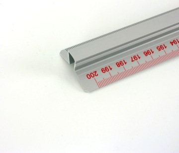 Линейка Leniar 2 шкалы 200 см металлическая