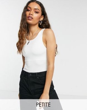 VERO MODA PETITE BIAŁE BODY DAMSKIE GŁADKIE M 1VAD