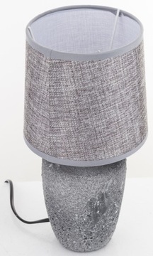 Серая керамическая настольная лампа В: 32 см