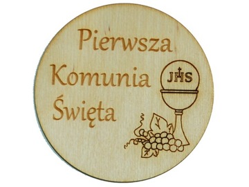Pierwsza Komunia Święta HOSTIA KIELICH 20cm IHS