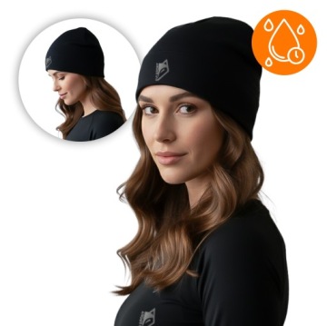 МУЖСКАЯ СВЕТООТРАЖАЮЩАЯ ЗИМНЯЯ ШАПКА ДЛЯ БЕГА ЖЕНСКАЯ ЧЕРНАЯ L/XL