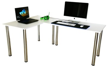 Угловой компьютерный стол Basic Белый