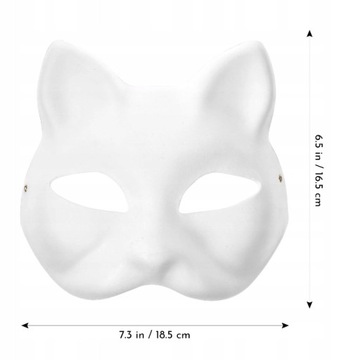 Therian Mask White Cat Prom Supplies 10 szt
