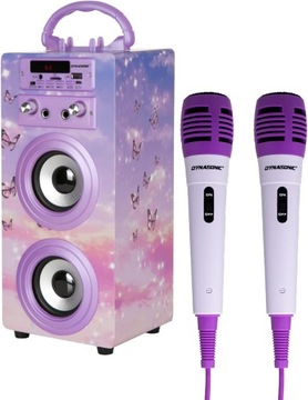 Głośnik przenośny Dynasonic E-025 Bluetooth AUX FM + 2x Mikrofon
