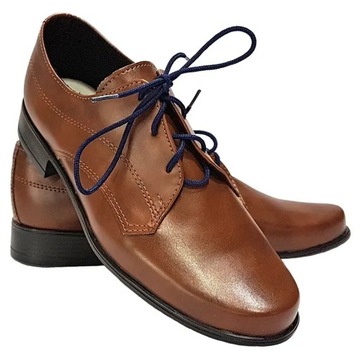 Buty komunijne dla chłopca brąz brązowe obuwie do komunii komunia OM19-29