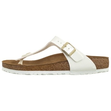 Buty na Lato Klapki Japonki Birkenstock Gizeh BF Patent White 1005299