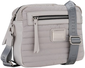 СУМКА MONNARI MESSAGE, СЕРАЯ, СТЕГАНАЯ, ЛОГОТИП