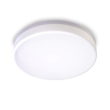 LAMPA ŁAZIENKOWA - PLAFON LED 13W - barwa CIEPŁA - ŁAZIENKA - IP 54 - BIAŁY