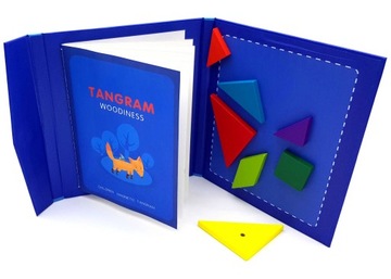 Логическая игра-головоломка Tangram с магнитной деревянной головоломкой