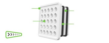 Автоактивная вентиляционная решетка 14х14